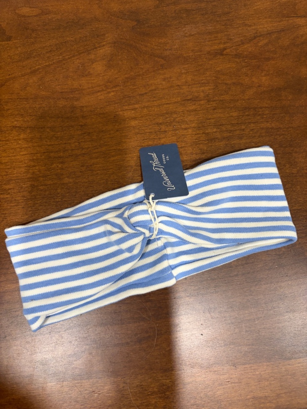 Target Blue and White Striped Knot Headwrap